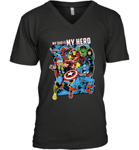 Load image into Gallery viewer, Marvel Heros My Dad My Hero Father's Day Gifts Men's V-Neck T-Shirt