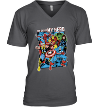 Load image into Gallery viewer, Marvel Heros My Dad My Hero Father's Day Gifts Men's V-Neck T-Shirt