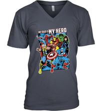 Load image into Gallery viewer, Marvel Heros My Dad My Hero Father's Day Gifts Men's V-Neck T-Shirt