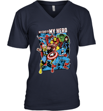 Load image into Gallery viewer, Marvel Heros My Dad My Hero Father's Day Gifts Men's V-Neck T-Shirt