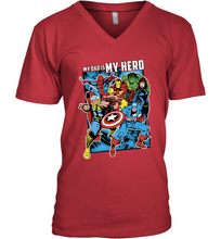 Load image into Gallery viewer, Marvel Heros My Dad My Hero Father's Day Gifts Men's V-Neck T-Shirt