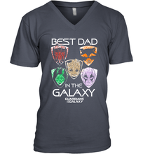Load image into Gallery viewer, Marvel Guardians Of The Galaxy Best Dad In The Galaxy Father's Day Gifts Men's V-Neck T-Shirt