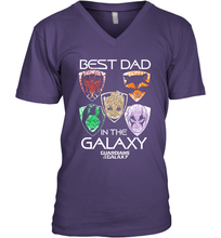 Load image into Gallery viewer, Marvel Guardians Of The Galaxy Best Dad In The Galaxy Father's Day Gifts Men's V-Neck T-Shirt