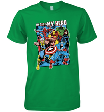 Load image into Gallery viewer, Marvel Heros My Dad My Hero Father's Day Gifts Men's Premium T-Shirt