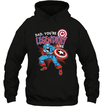 Load image into Gallery viewer, Marvel Captain Legendary Dad F Father's Day Gifts Hooded Sweatshirt
