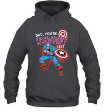 Load image into Gallery viewer, Marvel Captain Legendary Dad F Father's Day Gifts Hooded Sweatshirt