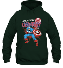 Load image into Gallery viewer, Marvel Captain Legendary Dad F Father's Day Gifts Hooded Sweatshirt