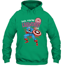 Load image into Gallery viewer, Marvel Captain Legendary Dad F Father's Day Gifts Hooded Sweatshirt