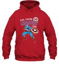 Load image into Gallery viewer, Marvel Captain Legendary Dad F Father's Day Gifts Hooded Sweatshirt