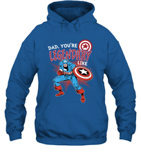 Load image into Gallery viewer, Marvel Captain Legendary Dad F Father's Day Gifts Hooded Sweatshirt