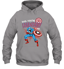 Load image into Gallery viewer, Marvel Captain Legendary Dad F Father's Day Gifts Hooded Sweatshirt