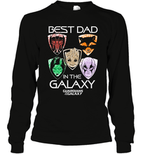 Load image into Gallery viewer, Marvel Guardians Of The Galaxy Best Dad In The Galaxy Father's Day Gifts Long Sleeve T-Shirt