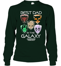 Load image into Gallery viewer, Marvel Guardians Of The Galaxy Best Dad In The Galaxy Father's Day Gifts Long Sleeve T-Shirt