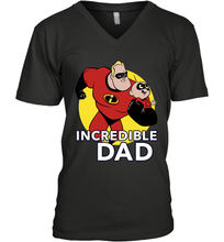 Load image into Gallery viewer, Disney Pixar Incredibles 2 Jack Jack and Dad Father's Day Gifts Men's V-Neck T-Shirt