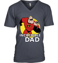 Load image into Gallery viewer, Disney Pixar Incredibles 2 Jack Jack and Dad Father's Day Gifts Men's V-Neck T-Shirt