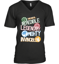 Load image into Gallery viewer, Marvel Avengers Father's Day Dad Words Graphic Father's Day Gifts Men's V-Neck T-Shirt