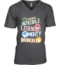 Load image into Gallery viewer, Marvel Avengers Father's Day Dad Words Graphic Father's Day Gifts Men's V-Neck T-Shirt