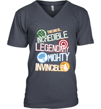 Load image into Gallery viewer, Marvel Avengers Father's Day Dad Words Graphic Father's Day Gifts Men's V-Neck T-Shirt