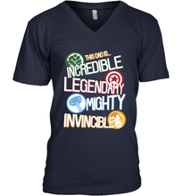 Load image into Gallery viewer, Marvel Avengers Father's Day Dad Words Graphic Father's Day Gifts Men's V-Neck T-Shirt