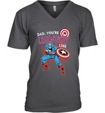 Load image into Gallery viewer, Marvel Captain Legendary Dad F Father's Day Gifts Men's V-Neck T-Shirt