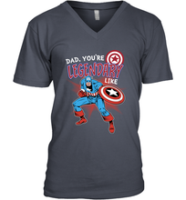 Load image into Gallery viewer, Marvel Captain Legendary Dad F Father's Day Gifts Men's V-Neck T-Shirt