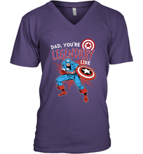 Load image into Gallery viewer, Marvel Captain Legendary Dad F Father's Day Gifts Men's V-Neck T-Shirt