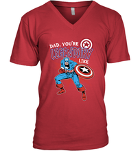 Load image into Gallery viewer, Marvel Captain Legendary Dad F Father's Day Gifts Men's V-Neck T-Shirt