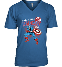 Load image into Gallery viewer, Marvel Captain Legendary Dad F Father's Day Gifts Men's V-Neck T-Shirt