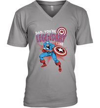 Load image into Gallery viewer, Marvel Captain Legendary Dad F Father's Day Gifts Men's V-Neck T-Shirt