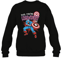 Load image into Gallery viewer, Marvel Captain Legendary Dad F Father's Day Gifts Crewneck Sweatshirt