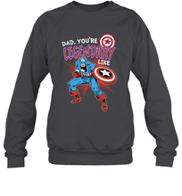 Load image into Gallery viewer, Marvel Captain Legendary Dad F Father's Day Gifts Crewneck Sweatshirt