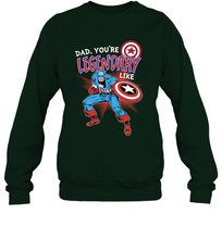 Load image into Gallery viewer, Marvel Captain Legendary Dad F Father's Day Gifts Crewneck Sweatshirt