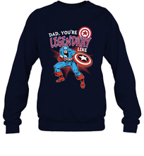 Load image into Gallery viewer, Marvel Captain Legendary Dad F Father's Day Gifts Crewneck Sweatshirt