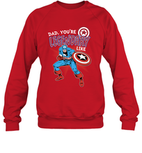 Load image into Gallery viewer, Marvel Captain Legendary Dad F Father's Day Gifts Crewneck Sweatshirt
