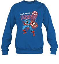 Load image into Gallery viewer, Marvel Captain Legendary Dad F Father's Day Gifts Crewneck Sweatshirt