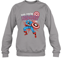 Load image into Gallery viewer, Marvel Captain Legendary Dad F Father's Day Gifts Crewneck Sweatshirt