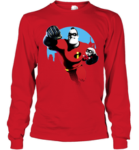 Load image into Gallery viewer, Disney Pixar Incredibles 2 Jack and Mr. Dad Father's Day Gifts Long Sleeve T-Shirt