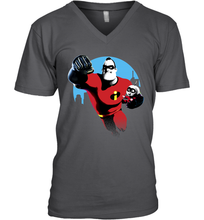 Load image into Gallery viewer, Disney Pixar Incredibles 2 Jack and Mr. Dad Father's Day Gifts Men's V-Neck T-Shirt