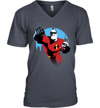 Load image into Gallery viewer, Disney Pixar Incredibles 2 Jack and Mr. Dad Father's Day Gifts Men's V-Neck T-Shirt
