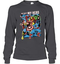 Load image into Gallery viewer, Marvel Heros My Dad My Hero Father's Day Gifts Long Sleeve T-Shirt
