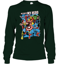 Load image into Gallery viewer, Marvel Heros My Dad My Hero Father's Day Gifts Long Sleeve T-Shirt