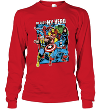 Load image into Gallery viewer, Marvel Heros My Dad My Hero Father's Day Gifts Long Sleeve T-Shirt