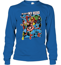 Load image into Gallery viewer, Marvel Heros My Dad My Hero Father's Day Gifts Long Sleeve T-Shirt