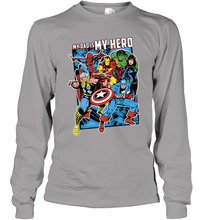Load image into Gallery viewer, Marvel Heros My Dad My Hero Father's Day Gifts Long Sleeve T-Shirt