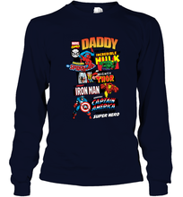 Load image into Gallery viewer, Marvel Avengers Daddy Retro Comic Graphic Father's Day Gift Long Sleeve T-Shirt