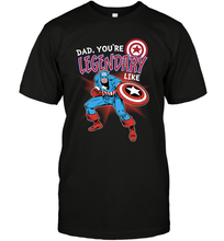 Load image into Gallery viewer, Marvel Captain Legendary Dad F Father's Day Gifts Men's T-Shirt