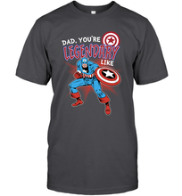 Load image into Gallery viewer, Marvel Captain Legendary Dad F Father's Day Gifts Men's T-Shirt