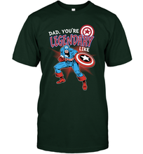 Load image into Gallery viewer, Marvel Captain Legendary Dad F Father's Day Gifts Men's T-Shirt
