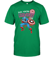 Load image into Gallery viewer, Marvel Captain Legendary Dad F Father's Day Gifts Men's T-Shirt