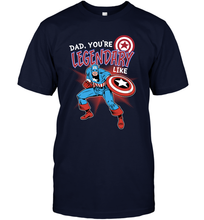 Load image into Gallery viewer, Marvel Captain Legendary Dad F Father's Day Gifts Men's T-Shirt